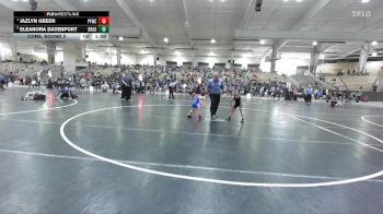 50 lbs Cons. Round 2 - Jazlyn Green, Pigeon Forge Wrestling Club vs Eleanora Davenport, Wildcats Wrestling