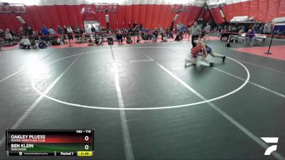 119 lbs Cons. Round 3 - Ben Klein, Wisconsin vs Oakley Pluess, Rapids Wrestling Club