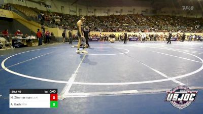 155 lbs Consi Of 16 #1 - Harold Zimmerman, Lions Wrestling Academy vs Andrew Gade, TEAM CONQUER