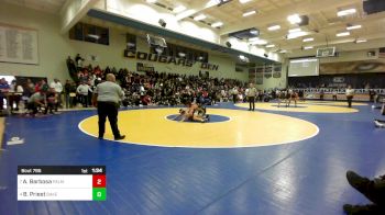 160 lbs Semifinal - Andrew Barbosa, Palm Desert vs Beau Priest, Bakersfield