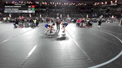 120 lbs Quarterfinal - Nicholas Garreffi, Vineland vs Colton Thomas, Lower Cape May