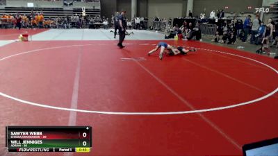 93 lbs Quarterfinals (8 Team) - Sawyer Webb, Chaska/Chanhassen vs Will Jenniges, Adrian