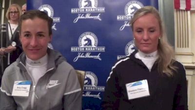 Amy Cragg and Shalane Flanagan on Boston, previewing the Rio course and throwing out the first pitch at the Red Sox game