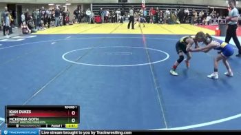 55 lbs Round 1 - Kiah Dukes, BAM vs Mckenna Goth, Pursuit Wresting Minnesota