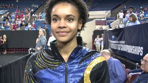 Brianna Brown On Rocking Beam, Competing With UCLA, & Rooting For Nina McGee (While Nearly Blind!) - NCAAs Semifinals 2016