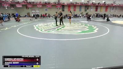 145 B Champ. Round 1 - Svanna Berry, Eureka vs Sabrina Sifuentez, Southern Oregon University