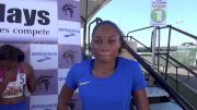 Allyson Felix after splitting 49.5 in the 4x400