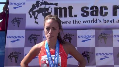 Laura Roesler after her 800m Mt. SAC Relays win