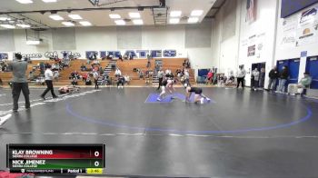 133 lbs 5th Place Match - Nick Jimenez, Sierra College vs Klay Browning, Sierra College