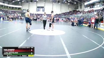 285 lbs Champ. Round 2 - Max Shnipes, Scranton Prep Hs vs Luke Sottolano, Williamson Hs