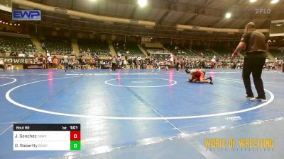 89 lbs Round Of 16 - Jaxon Sanchez, Hawkeye WC vs Diego Robertty, Big Game Wrestling Club