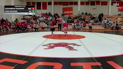 G 135 lbs Round 2 (6 Team) - Alexandrya Davidson, Onaga HS vs Cora Shaffer, Smith Center HS