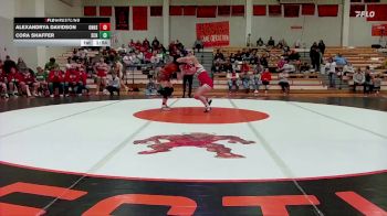 G 135 lbs Round 2 (6 Team) - Alexandrya Davidson, Onaga HS vs Cora Shaffer, Smith Center HS