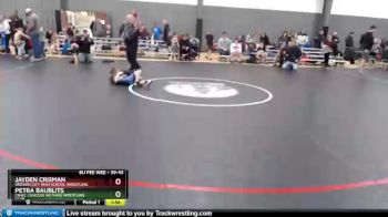 39-43 lbs Round 1 - Petra Baublits, CNWC Concede Nothing Wrestling Club vs Jayden Crisman, Oregon City High School Wrestling