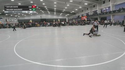 144 lbs Cons. Quarters - Daylen Davis, Collierville Dragons vs Walker Gaulrapp, Pinnacle Wrestling School