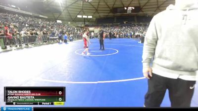 78 lbs Champ. Round 1 - Gavino Bautista, Franklin Pierce Cardinal Wrestling Club vs Talon Rhodes, Kitsap Ironman Wrestling Club