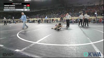 58 lbs 7th Place - Vincent Burgo, Team Tulsa Wrestling Club vs Wake Johnson, Comanche Takedown Club