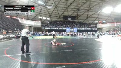 Girls 2A 115 lbs Champ. Round 2 - Brianna Barriga, Grandview (Girls) vs Savannah Taylor, Rogers (Spokane) (Girls)