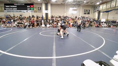 215 lbs Quarterfinal - Max Thomas, Gloucester vs Wyllys Ames, Scituate