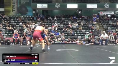 149 lbs Semifinal - Luke Banas, IL vs Allen Diaz, NE