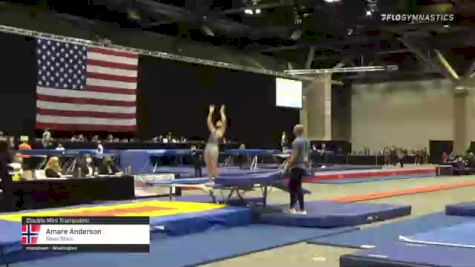 Amare Anderson - Double Mini Trampoline, Silver Stars - 2021 USA Gymnastics Championships