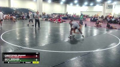 175 lbs Quarterfinals (8 Team) - Nicky Bernard, Celtic Wrestling Club vs Christopher Graham, Team Montana Conrad