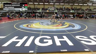 157 lbs 5th Place - Nicholas Andruchow, West Warwick vs Ben Vadenais, Cumberland