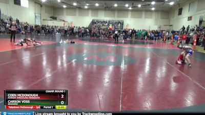 45 lbs Champ. Round 1 - Coen McDonough, Pursuit Wrestling Minnesota vs Carson Voss, Brainerd