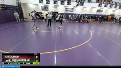 145 lbs Quarterfinal - Mason Jones-Richardson, Lovell Middle School vs Weston Perry, Lander Middle School
