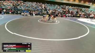 100 lbs Cons. Round 2 - Maritza Medina, Caldwell vs Alexis Toscano, Lincoln (Stockton)