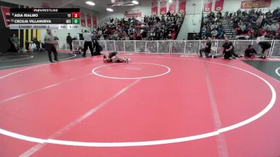 105 lbs Champ. Round 2 - Cecilia Villanueva, Hesperia vs Asia Rialmo, Yucca Valley