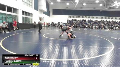 125 lbs Cons. Round 3 - Rhianna Rios, Santiago/Corona vs Madison Guzman, South Hills