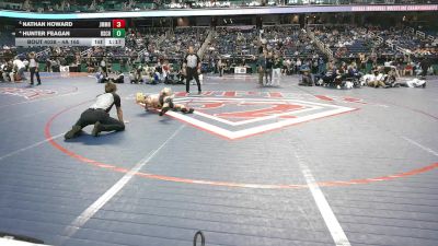 4A 165 lbs Quarterfinal - Nathan Howard, John M. Morehead High School vs Hunter Feagan, Rutherfordton-Spindale Central High School