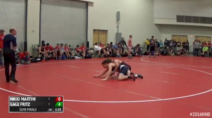 M 140 Semi-Finals - Nikki Martini, Team PA Blue (M) vs Gage Fritz ...