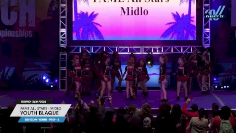 FAME All Stars - Midlo - Youth Blaque [2023 L1.1 Youth - PREP - B 3/24/2023] 2023 ACDA Reach the Beach Grand Nationals - DI/DII