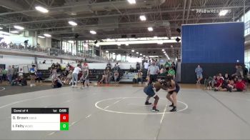90 lbs Consi Of 4 - Desmond Brown, Cavalier Wrestling Club vs Isaiah Felty, Woodstock Wrestling Club