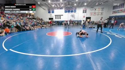 105 lbs Champ. Round 1 - Bridger Fanning, Clear Creek Middle School vs Brice Inman, Carey Jr High
