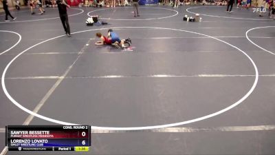 78 lbs Cons. Round 2 - Sawyer Bessette, Pursuit Wrestling Minnesota vs Lorenzo Lovato, Simley Wrestling Club