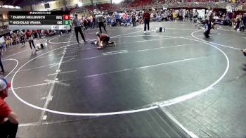 90 lbs Quarterfinal - Zander Hellbusch, Hawks Wrestling Club (Lincoln) vs Nicholas Vrana, Cavalry Wrestling Club