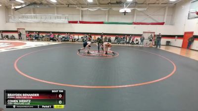 132 lbs Round 1 - Brayden Benander, Powell Wrestling Club vs Cohen Weintz, Cody Wrestling Club