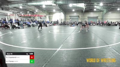 90 lbs Quarterfinal - Audrey Flores, Warriors Of Christ (WOC) vs Bailey Copeland, Keystone Wrestling Club