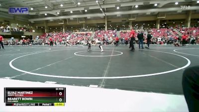 80 lbs Champ. Round 1 - Elyaz Martinez, Westy Futures vs Bearett Bowin, Columbus