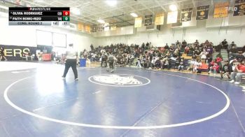 155 lbs Cons. Round 2 - Faith Romo-Rizo, Tahquitz vs Olivia Rodriguez, Centennial (Corona)