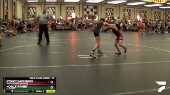 76 lbs Semifinal - Sydney Daxberger, Falcons Wrestling Club vs Noelle Wright, Stafford