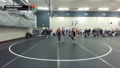 132 lbs Quarterfinal - Sawyer Anderson, Highland vs Cooper Wing, Timberline High School