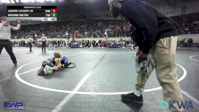 55 lbs Semifinal - Jasper Lockett Jr, Cowboy Wrestling Club vs Brodee Meyer, Team Tulsa Wrestling Club