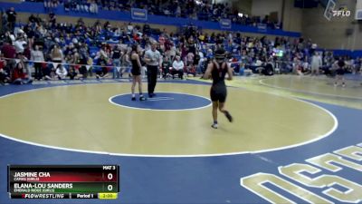 105lbs Champ. Round 2 - Jasmine Cha, Camas (Girls) vs Elana-Lou Sanders, Emerald Ridge (Girls)