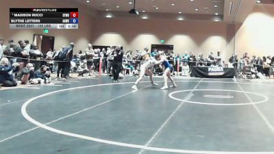 105 lbs Quarters - Madison Rucci, Shore Thing Wrestling Club vs Blythe Letters, All American Wrestling Club
