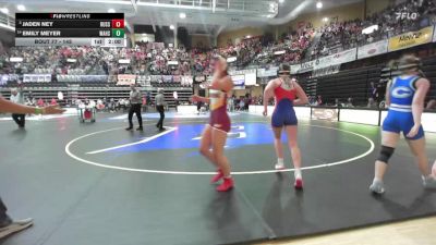 145 lbs Champ. Round 1 - Jaden Ney, Russell HS vs Emily Meyer, Wabaunsee Hs