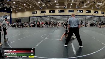 105 lbs Round 1 (8 Team) - Uriah Holiday, Rough House vs Jayden Duruji, Crossroads Wrestling